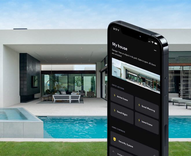 Crestron Home app control interface for Android smart home automation