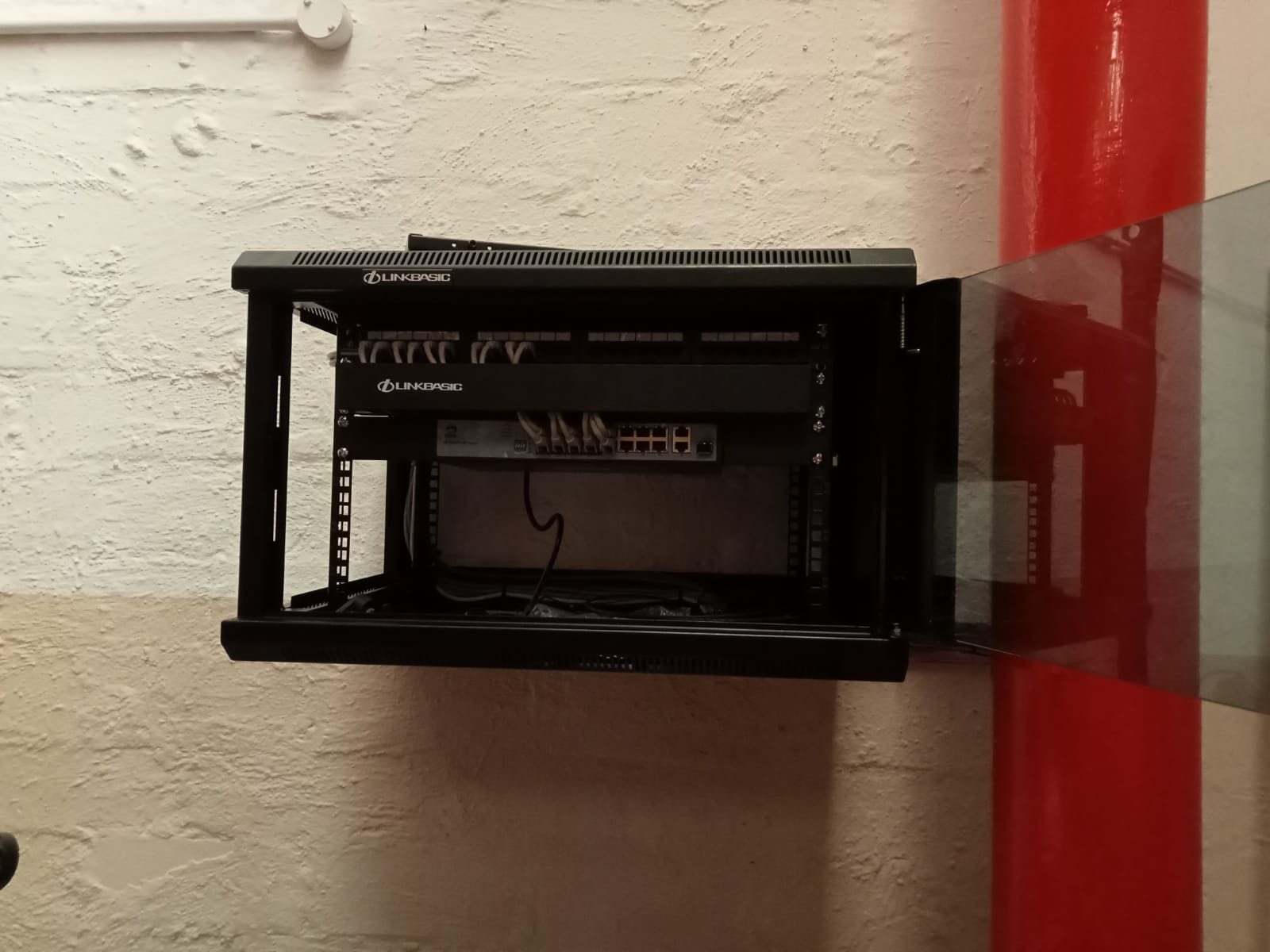 Commercial CCTV rack and cabinet work where industrial service windows need planning
