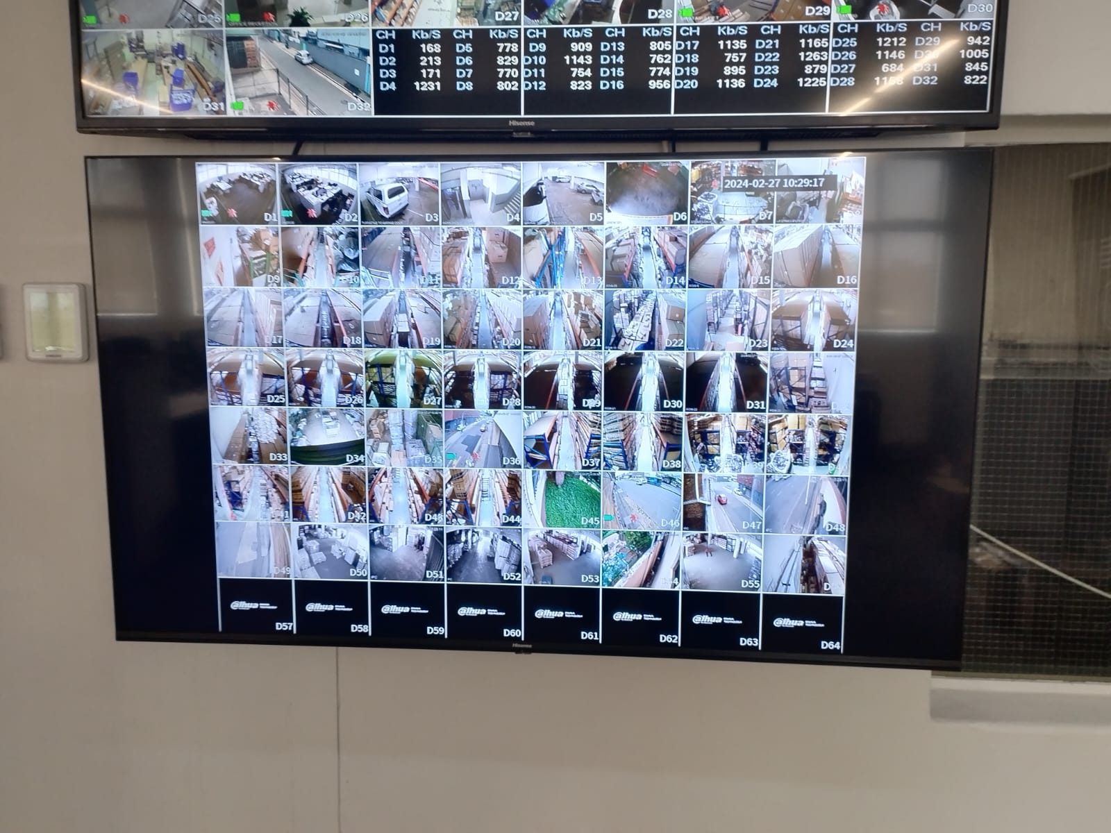 CCTV camera system where recorder hard drives need service checks