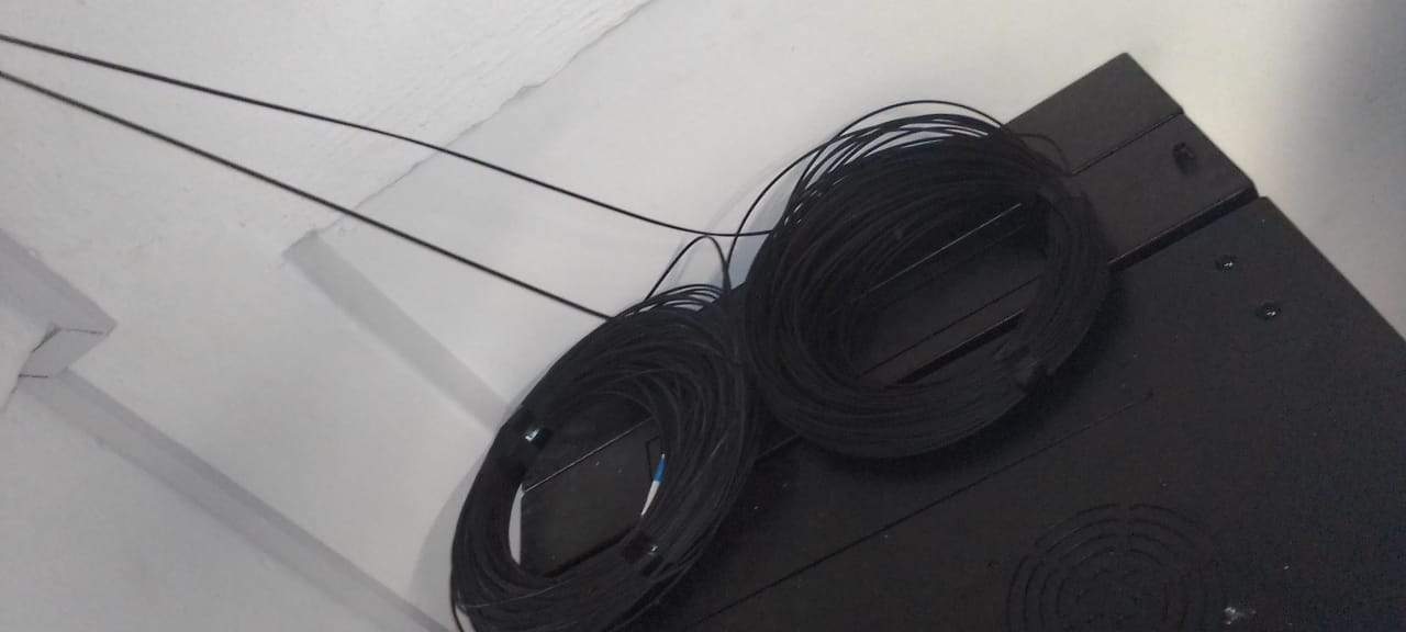 Fibre cable used for a commercial CCTV cabinet link