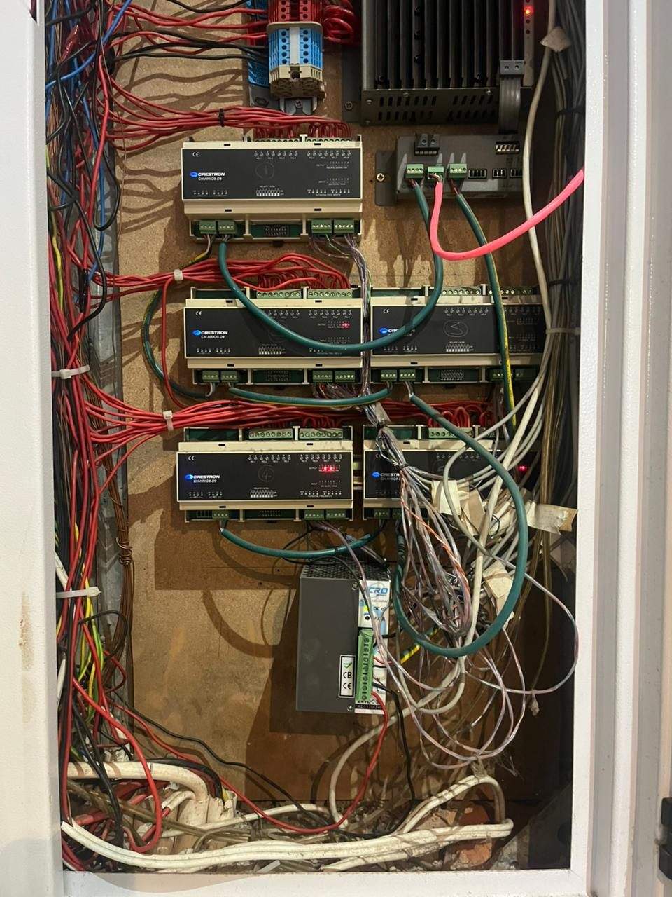 Legacy Crestron lighting control DB before professional cleanup