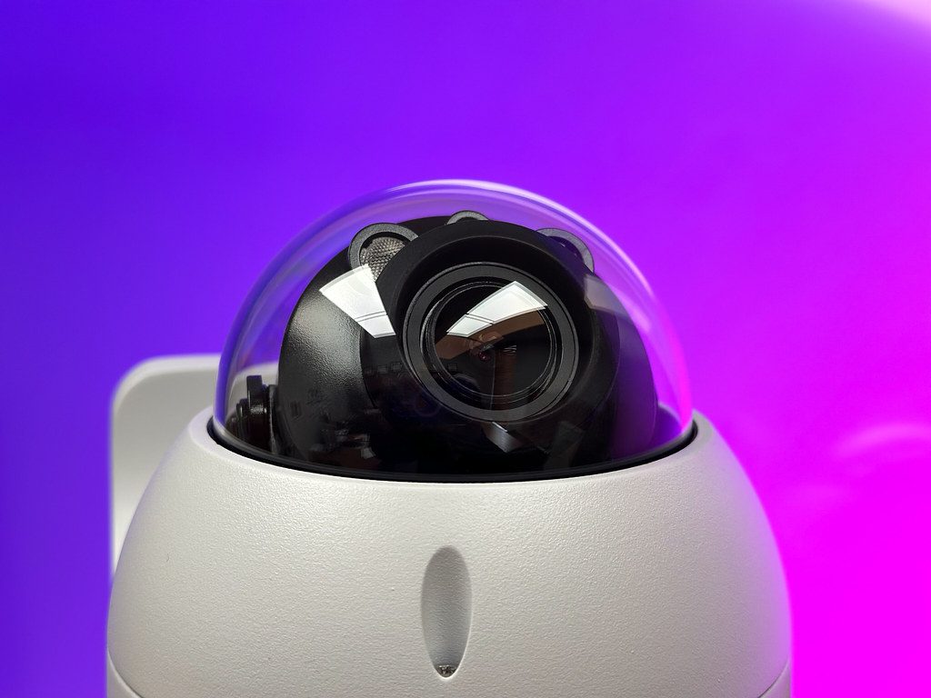 Close-up dome CCTV camera used for indoor and commercial surveillance