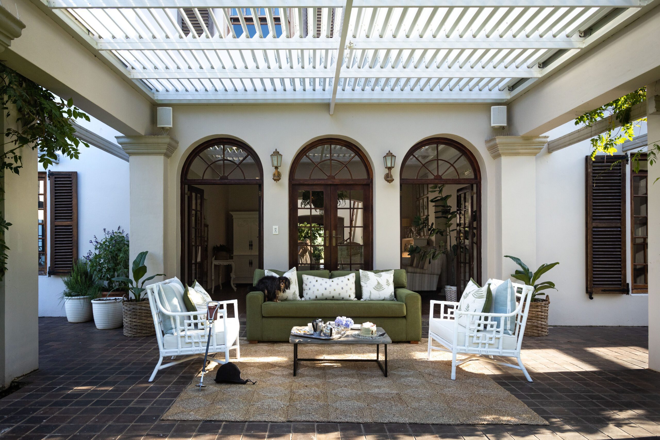 Outdoor veranda speakers installed for a premium home entertainment area