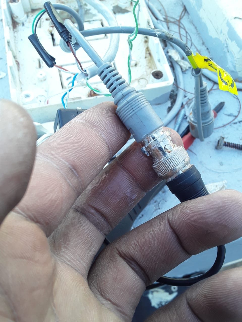 problems with analog old cameras, you never know if the picture you get will last residential job morningside - finding corrosion in outdoor plugs of another installers work, not sealin up properly durban environment2