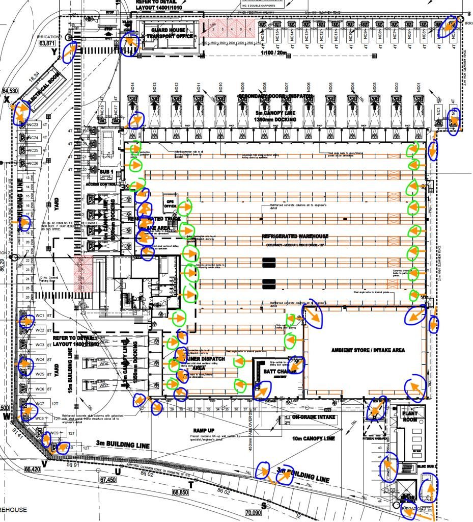 discussing camera layout commercial drawing