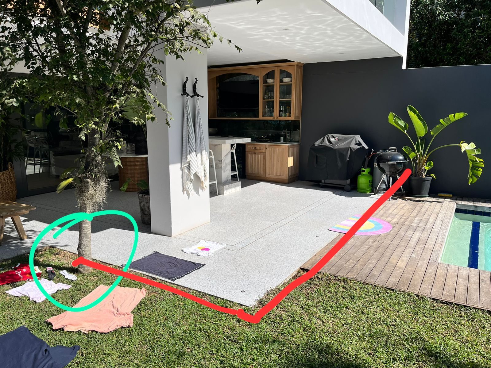 this is why you need to call us before you finish construction - having to dig up gardern